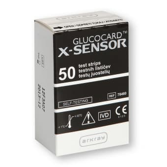 Diagnostikaribad GLUCOCARD X-SENSOR (mittekalibreeritavad) 50 tk