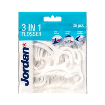 JORDAN hambaniit hoidikuga 3-IN-1 FLOSSER 36 tk