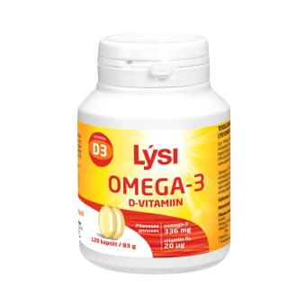 LYSI OMEGA-3 D VITAMIIN KAPSLID N120