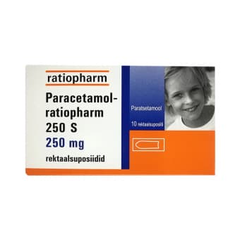 PARACETAMOL- RATIOPHARM 250 S REKTAALSUPOSIIT 250MG N10