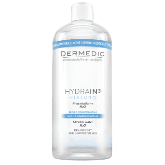 DERMEDIC HYDRAIN3 HIALURO, mitsellaarvesi 500 ml