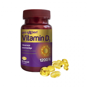 PRO EXPERT VITAMIIN-D3 1200IU ÕLIKAPSLID N90