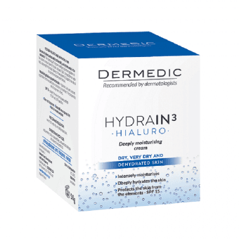 Dermedic Hydrain3 sügavniisutav kreem SPF 15 50 g