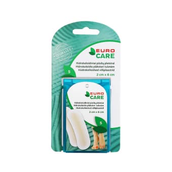 EUROCARE hüdrokolloidne villiplaaster, 2 x 6 cm 5 tk