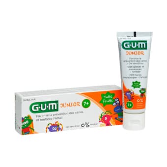 SUNSTAR GUM® hambapasta lastele JUNIOR, 7.–12. aastastele, Tutti-fruti maitseline 50 ml