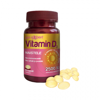 PRO EXPERT VITAMIN D3 2500IU NAISTELE KAPSLID N60