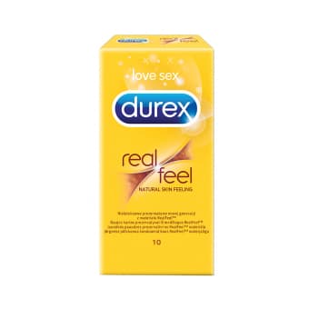 DUREX kondoomid REAL FEEL, läbipaistvad, 56 mm 10 tk
