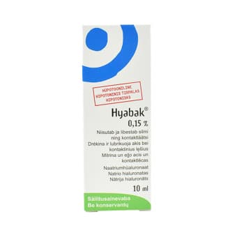 HYABAK 0,15% niisutavad silmatilgad 10 ml