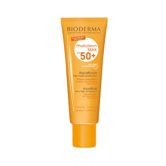 BIODERMA päikesekaitsekreem kõikidele nahatüüpidele PHOTODERM MAX AQUAFLUIDE, SPF 50+, lõhnatu 40 ml