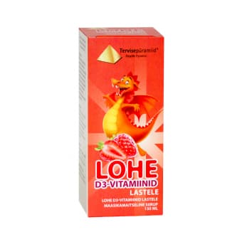TERVISEPÜRAMIID LOHE D3 SIIRUP LASTELE MAASIKAMAITSELINE 150 ml