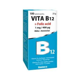 VITA B12 + FOOLHAPE 1MG/400MCG TBL N30