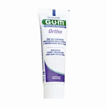 SUNSTAR GUM hambapasta ortodontiliste aparaatide kandjatele ORTHO, alates 7. eluaastast 75 ml