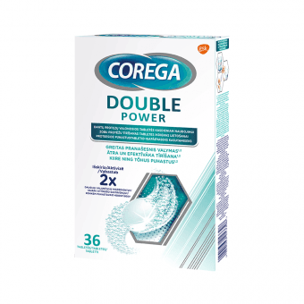 COREGA tabletid hambaproteeside puhastamiseks DOUBLE POWER 36 tk