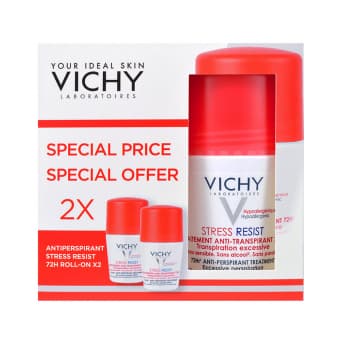 VICHY antiperspirant deodorantide komplekt liighigistamise korral STRESS RESIST, 50 ml 2 tk a