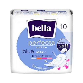 BELLA üliõhukesed tiivakestega hügieenisidemed PERFECTA ULTRA BLUE 10 tk
