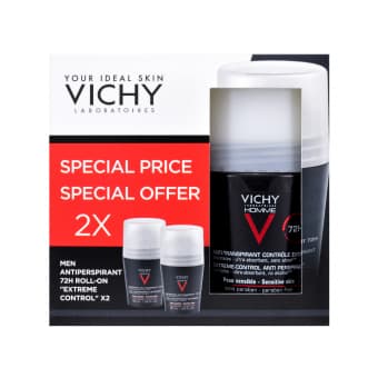 VICHY rulldeodorantide komplekt meestele EXTREME 72 H, tsitruse ja puidu aroomiga 2 tk a