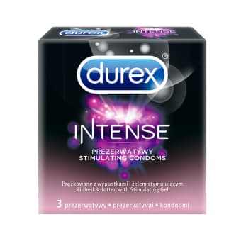 DUREX stimuleerivad kondoomid INTENSE, 56 mm 3 tk