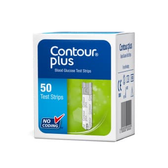 ASCENSIA testribad  CONTOUR PLUS veresuhkru taseme määramiseks 50 tk