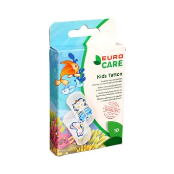 EUROCARE plaastrite komplekt KIDS TATTOO, 25 x 27 mm 10 tk