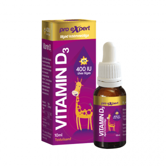 PRO EXPERT VITAMIIN D3 400IU LASTE TILGAD KÖÖMNEÕLI 10ML N1