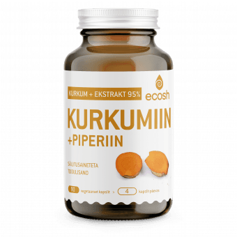 ECOSH KURKUMIIN 95% + PIPERIIN KAPS N90