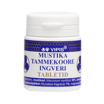 VIPIS MUSTIKA-TAMMEKOORE-INGVERI TABLETID N50