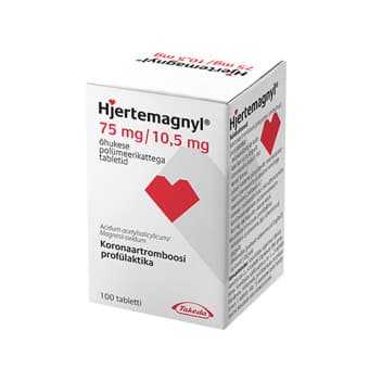 HJERTEMAGNYL 75 ÕHUK. POLÜM.KAT. TBL 75MG+10,5MG N100