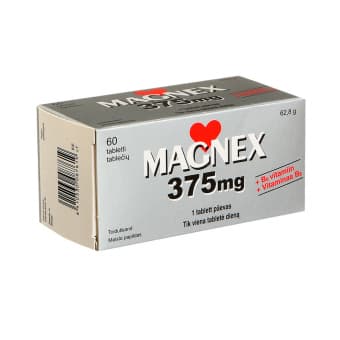MAGNEX 375MG+B6 TBL N60