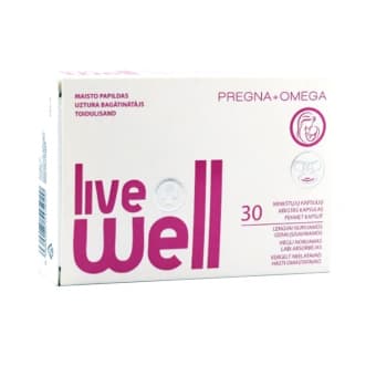 LIVE WELL PREGNA+OMEGA KAPSLID N30