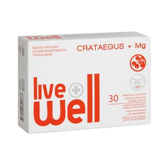 LIVE WELL CRATAEGUS+MG KAPSLID N30