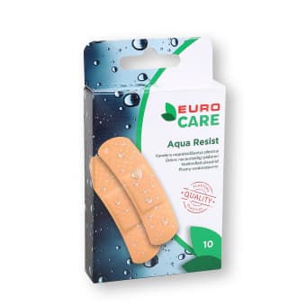 EUROCARE plaastrite komplekt AQUA RESIST, 19 x 72 mm 10 tk