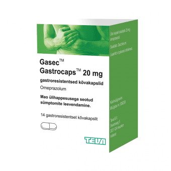 GASEC GASTROCAPS 20MG GASTRORESIST. KÕVAKAPS 20MG N14