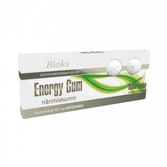 BIAKS NÄRIMISKUMM ENERGY GUM N10 (SUHKRUVABA)
