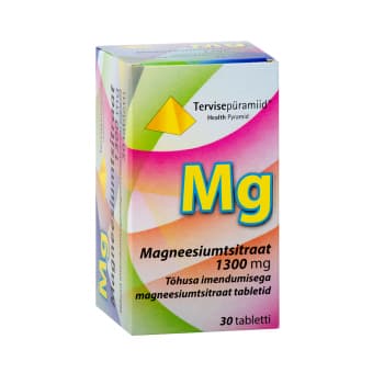 TERVISEPÜRAMIID MAGNEESIUMTSITRAAT 1300MG TBL N30