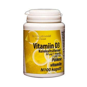 TERVISEPÜRAMIID D-3 VITAMIIN KAPSLID 30 MCG N100